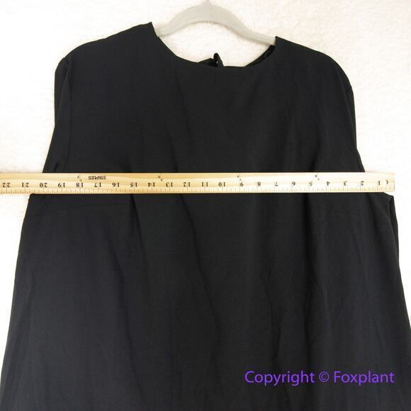 New! ELOQUII Solid Black Back Bow Tie Sleeve Pullover‎ Shift Dress, plus size 14 - Picture 8 of 15